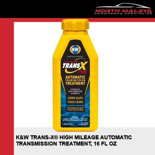 K&W TRANSX® HIGH MILEAGE AUTOMATIC TRANSMISSION TREATMENT, 16 FL OZ