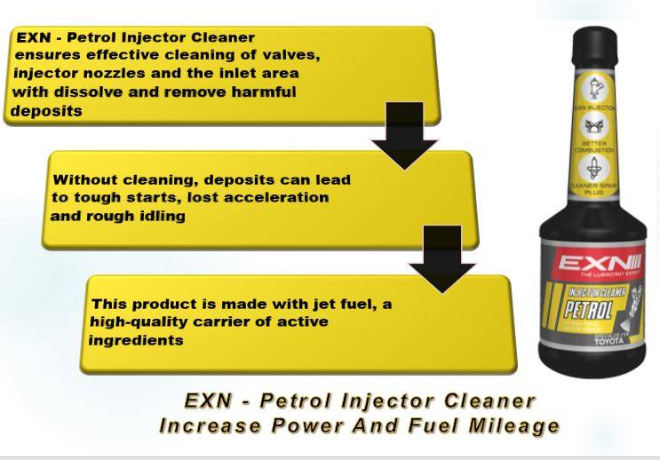 EXN petrol injector cleaner (increase power & fuel mileage)