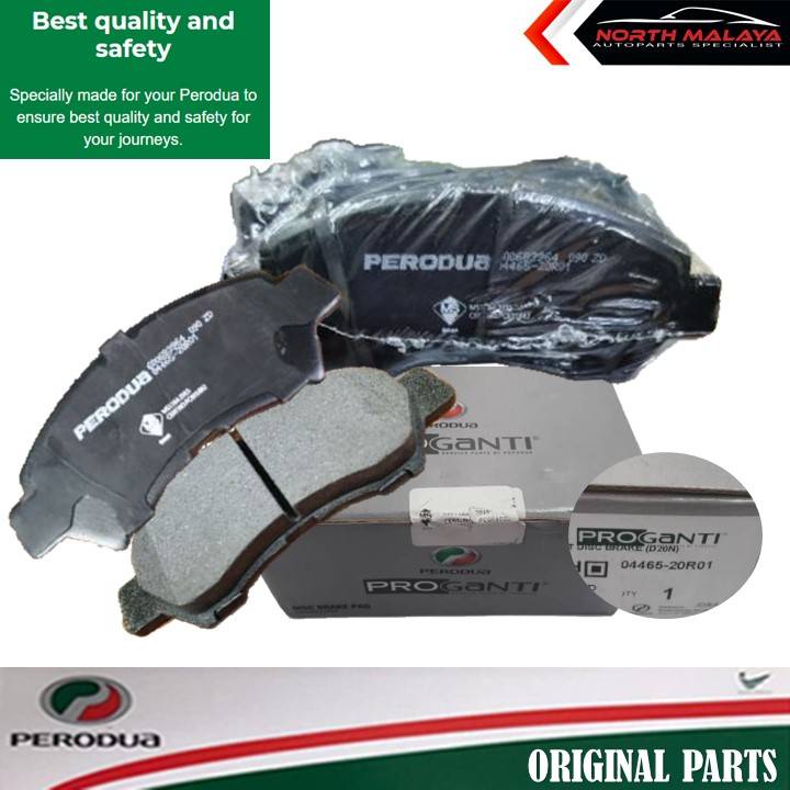 100 ORIGINAL PERODUA MYVI D20N 2017 ++ FRONT DISC BRAKE PAD 0446520R01