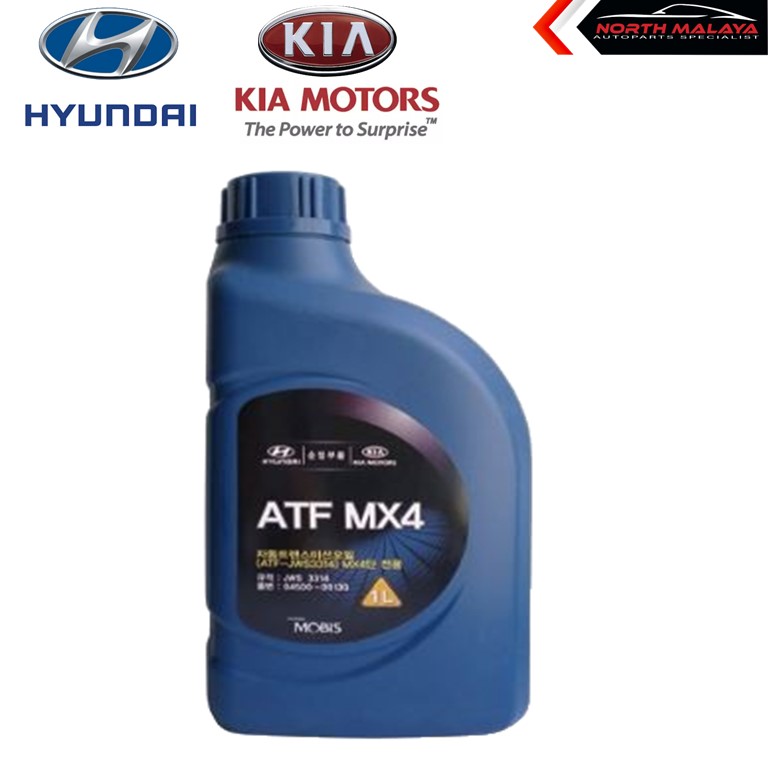 HYUNDAI GENUINE ATF MX4 AUTO TRANSMISSION FLUID 1LITER Description HYUNDAI ATF MX4 JWS 3314 is a